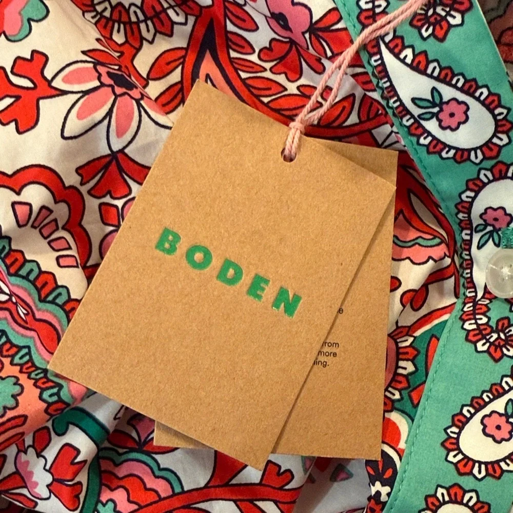 NWT Boden Multicolor Floral Patterned Maxi Dress - size 16 spring Easter - Picture 5 of 6
